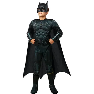 Rubie's 702987S Dc - The Batman Deluxe Kostüm für Jungen Movie Kinder, wie abgebildet, Größe S Halloween