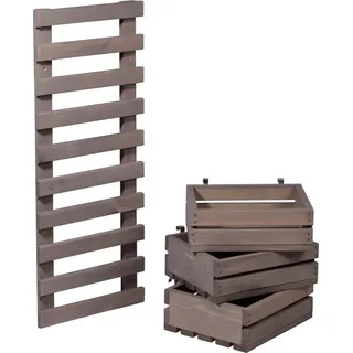 Dobar Wandregal 3-stufig 0 x 0 x 0 cm Grau