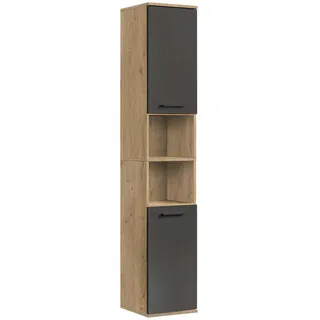 mokebo Bad Hochschrank Der Kapitän Badezimmerschrank in (180x33x34 cm, Badezimmer, Badezimmerschränke, Hochschränke