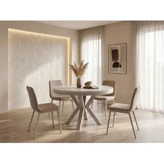 WFL GROUP Clara Ø 120 cm weiß