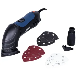 Ferm Living FERM Deltaschleifmaschine 280W - Mit 6-teiligen Schleifpapierset (P80) und Staubabsaugungsadapter