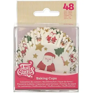 FunCakes Baking Cups Weihnachten: Perfekt für Weihnachtscupcakes, Cupcakes und mehr, Kuchen dekorieren pk / 48