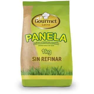 Panela Pulver - 1 kg - Reich an Vitaminen und Mineralstoffen - Hilft, deine körperliche Leistungsfähigkeit zu verbessern - Unraffinierter Vollrohrzucker - Ideal für Backwaren - Gourmet Latino