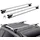 Dachträger Universal Dachgepäckträger Auto Alu Querträger 90 kg Tragkraft für erhöhte Seitenschiene mit Lücke passend Innenabstand des Dachbalkens 19-116 cm Rohrdurchmesser 28-68 mm