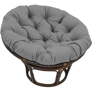 Dunkelblaues Papasansesselkissen, 80 x 80 cm, Polster-Bodenkissen für Drehstuhl, runder Polyrattan-Sessel, 100 cm Durchmesser, 10-12 cm dick