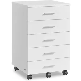 VASAGLE Rollcontainer 40 x 40 x 70,5 cm wolkenweiß