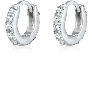 Elli Creolen Ohrringe Kristalle 925 Silber silberfarben