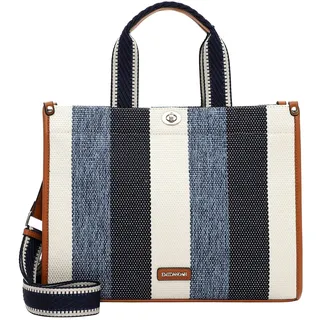 Shopper EMILY & NOAH "Shopper E&N Jasmin", Damen, Gr. B/H/T: 36cm x 27cm x 14cm 0, blau (blau 500), Polyester, Taschen Shopper