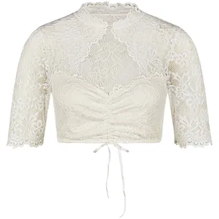 Dirndlbluse NINA VON C. "Dirndlbluse halbarm Sophie", Damen, Gr. 46, beige (champagner), Obermaterial: 95% Modal CMD. 5% Elasthan EL., Blusen Dirndlbluse