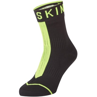 SealSkinz Unisex Allwetter Wasserdichte Socken mit Hydrostop – Knöchellang, Schwarz, L