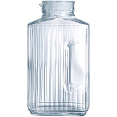 Luminarc ARC 46538 Quadro Krug, Kühlschrankkrug mit Deckel, 2 Liter, Glas, transparent, 1 Stück