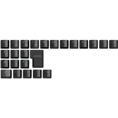 Glorious Gaming 24x ABS Doubleshot Keycaps V2 (Spanisch-Layout) - Dual Molded Design, garantiert farbecht, RGB-freundlich mit transparenter Beschriftung, passend für jeden MX-Schaft - Schwarz