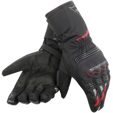 Dainese-TEMPEST UNISEX D-DRY LONG Handschuhe, Schwarz/Rot, Größe XS