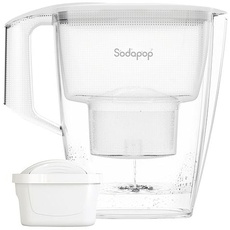 SODAPOP Wasserfilterkanne Selina, 1,5 Liter, weiß, inkl. 10 Filterkartuschen - TCHIBO Bundle