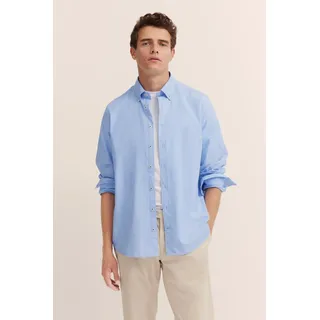 bugatti Langarmhemd »Button-Down«, Oxford Modern Fit, blau