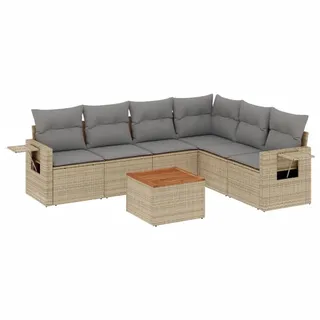 VidaXL 3224582, Hellgrau, Rattan, Stahl, Akazienholz, 110 kg, Erwachsene & Kinder, 550 mm, 550 mm - Hellgrau
