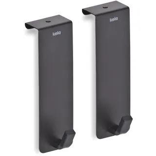 KELA Türhaken Türgarderobe Einzelhaken COLGAR 2 Stück im Set Schwarz