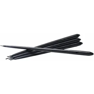 Stoff Nagel taper candles by Ester & Erik aus Paraffinwachs in der Farbe Black, Brenndauer ca. 3,5h, tropffrei, 6er Pack, 36010