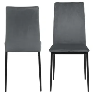 Actona Esszimmerstuhl Demina Kunstleder grau 4er Set