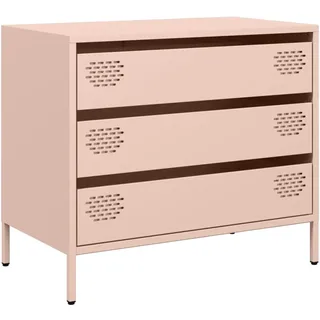 vidaXL Sideboard Rosa 68x39x58,5 cm Kaltgewalzter Stahl