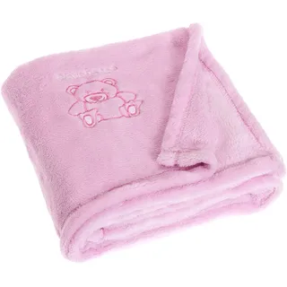 Playshoes Unisex Baby Fleece-Decke Bär 301700, 14 - Rosa, 100 x 150 cm/39.4 Inch x 59 Inch