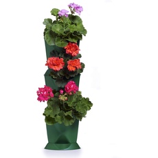 minigarden Corner 1 Set für 3 Pflanzen, Eckgärten für Zuhause, freistehend am Boden aufstellbar oder zur Wandmontage, innovatives Abflusssystem, Lange Lebensdauer (Grün)