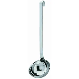 Schöpflöffel RÖSLE, silber (edelstahlfarben), Ø:9,5cm, Edelstahl 18/10, Kochlöffel, Schöpflöffel, Schöpfkelle mit Hakengriff, Edelstahl 18/10, spülmaschinengeeignet