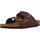Birkenstock, Arizona Birko-Flor Pantoletten, Dark Brown Narrow-fit Größe 35