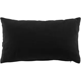 Douceur d'Intérieur Twily Kissen mit abziehbarem Bezug (30 x 50 cm), Schwarz, Baumwolle/Recycling-Polyester