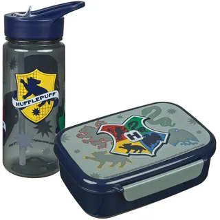 Undercover Scooli - Harry Potter Kindergeschirr Geschenkset - Set bestehend aus Brotdose und Trinkflasche - ideal für Schule oder Kindergarten – ab 4 Jahren – aus Kunststoff – BPA frei
