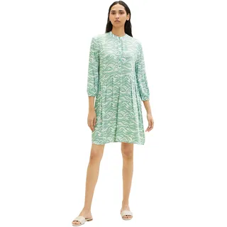 TOM TAILOR Damen dress with pattern and button placket