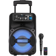 Cefa Toys 00358 Tragbarer Lautsprecher mit Mikrofon und Fernbedienung Groove