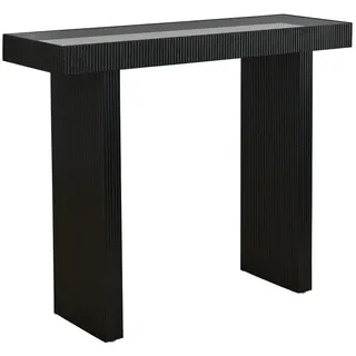 Svita Konsolentisch Alvaro Natur/Schwarz , Multicolor , Holzwerkstoff , Paulownia , Rechteckig , 110x85x38 cm , Wohnzimmer, Wohnzimmertische, Konsolentische