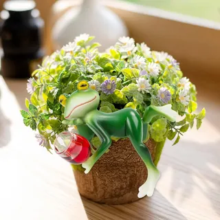 Encuryna Frosch Deko, Mini-Frosch Topfpflanzen Dekorationen, Miniatur-Frosch-Figuren, lustige Frosch Garten Dekorationen, für Garten,Balkon,Haus