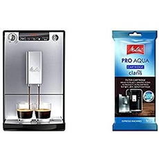 Melitta Caffeo Solo E950-103 Schlanker Kaffeevollautomat mit Vorbrühfunktion / 15 Bar / LED-Display / höhenverstellbarer + 192830 Filterpatrone für Kaffeevollautomaten, 1 Patrone