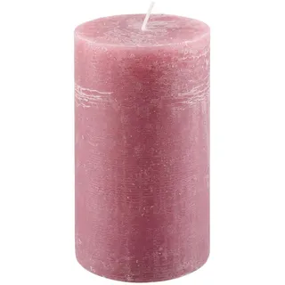 Ambia Home Stumpenkerze , Rosa , Naturmaterialien , rund , 18 cm , ohne Palmöl , Dekoration, Kerzen & Kerzenhalter, Stumpenkerzen