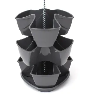 COUBI HERBAL 9L hängender vertikaler Garten, Abmessungen (mm) 295x295x880, Graphitfarbe