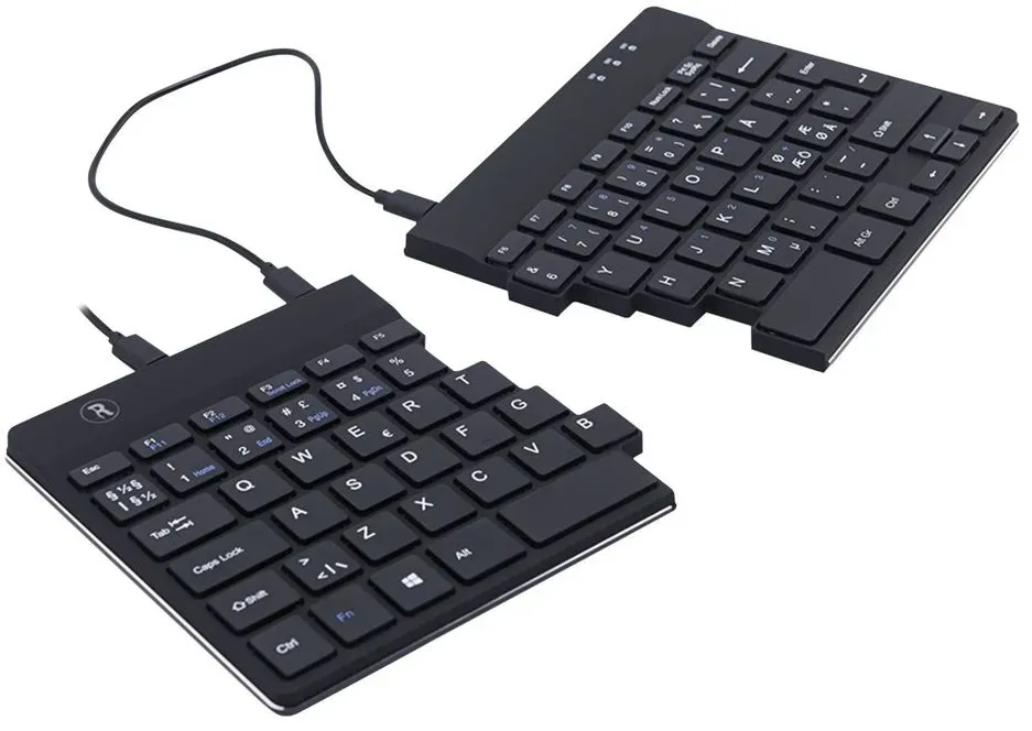 Bild von R-Go Split Break Ergonomische Tastatur QWERTY (Nordic) schwarz