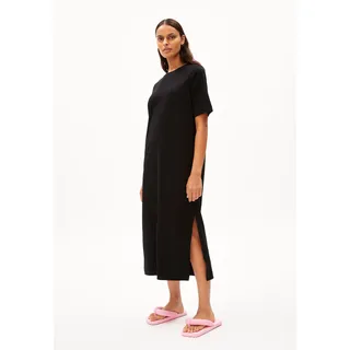 XELINAA JERSEY-MIDI-KLEID | Bio-Baumwoll Mix - schwarz (M)