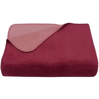 Zollner Kuscheldecke, 150x200 cm, 60% Baumwolle, 40% Polyacryl, Rot , Bordeaux , Naturmaterialen , 150x200 cm , Oeko-Tex® , Heimtextilien, Wohntextilien, Decken, Kuscheldecken