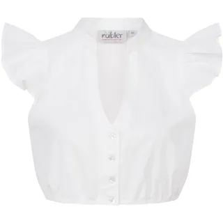 Nübler Dirndlbluse "Dirndlbluse kurzarm Valeria", weiß