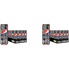 Pepsi Zero Zucker [Eintracht Frankfurt Edition] Das zuckerfreie Erfrischungsgetränk von Pepsi ohne Kalorien, Koffeinhaltige Cola in der Dose, EINWEG Dose (24 x 0,33 l) (Packung mit 2)
