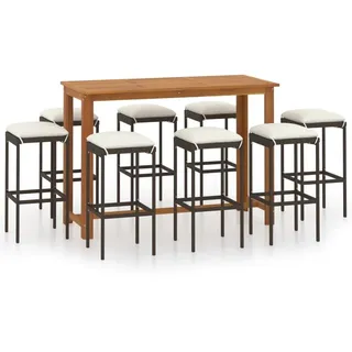 vidaXL Gartenbar Set 9-tlg. Braun
