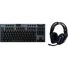 Logitech G733 Lightspeed kabelloses Gaming-Headset mit Blue Vo!ce und G915 TKL Lightspeed kabellose mechanische RGB-Gaming-Tastatur ohne Ziffernblock – PC/Mac - Schwarz