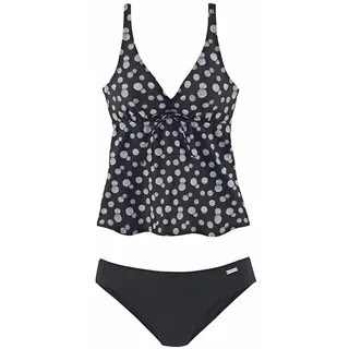 LASCANA Bügel-Tankini Damen Schwarz/Weiß 38 Cup F