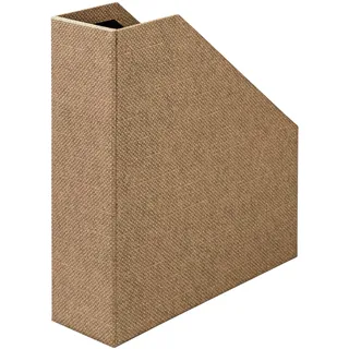 Rössler SOHO Stehsammler A4 mit Griff | Stehsammler Pappe aus stabilem Karton | Büro Organizer | Schreibtisch Organizer | Zeitschriftenhalter | 315 x 260 x 80 mm | 1 Stück | Farbe: Braun | Haselnuss