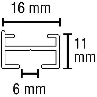 GARDINIA Vorhangschienen-Set Lucy 1-läufig schwarz-matt 160 cm