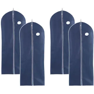 Wenko Kleidersack "Modell Air" 150 x 60 cm, mit Reißverschluss, Sichtfenster & Kleiderbügelaussparung, blau