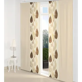 Schiebegardine WIRTH "MAREK" Gr. 3, braun, B:60cm H:225cm, Polyester, Gardinen, Schiebegardine