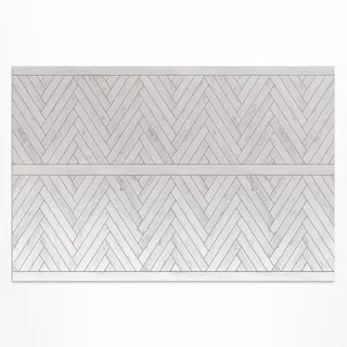 Wallfluent Teppich 80x120 cm Helles Fischgrät Parkettoptik , Kunststoff , 80x120 cm , Teppiche und Böden, Teppiche